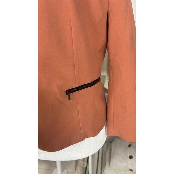Nine West Women's Size 14 Terra Cotta Open Front Blazer Classic Style #0511 - Picture 7 of 15